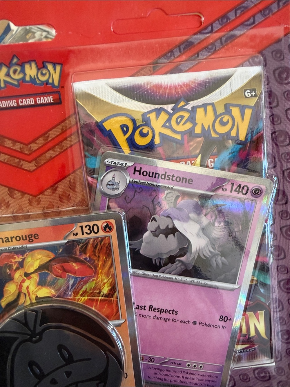 Pokemon Trading Card Game Booster Pack with Red, Purple, White, Orange Cards - Picture 5 of 5